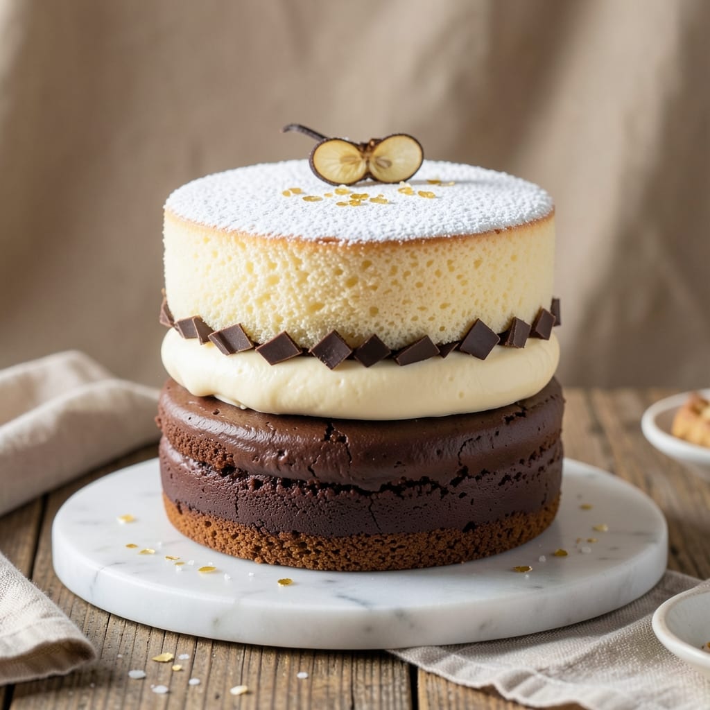 2 Layer 8 Inch Cake Recipe: Vanilla Bean Swirls and Chocolate Ganache Tower
