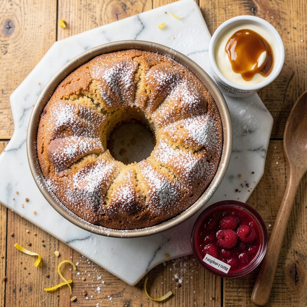 7-Inch Bundt Cake Recipe: Vanilla Buttercream Swirls and Crunchy Topping Magic