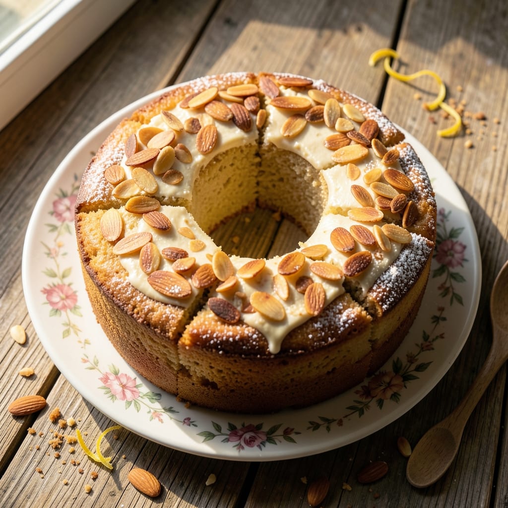 Almond Ring Coffee Cake Recipe: Vanilla-Almond Swirls With Buttery Streusel Top