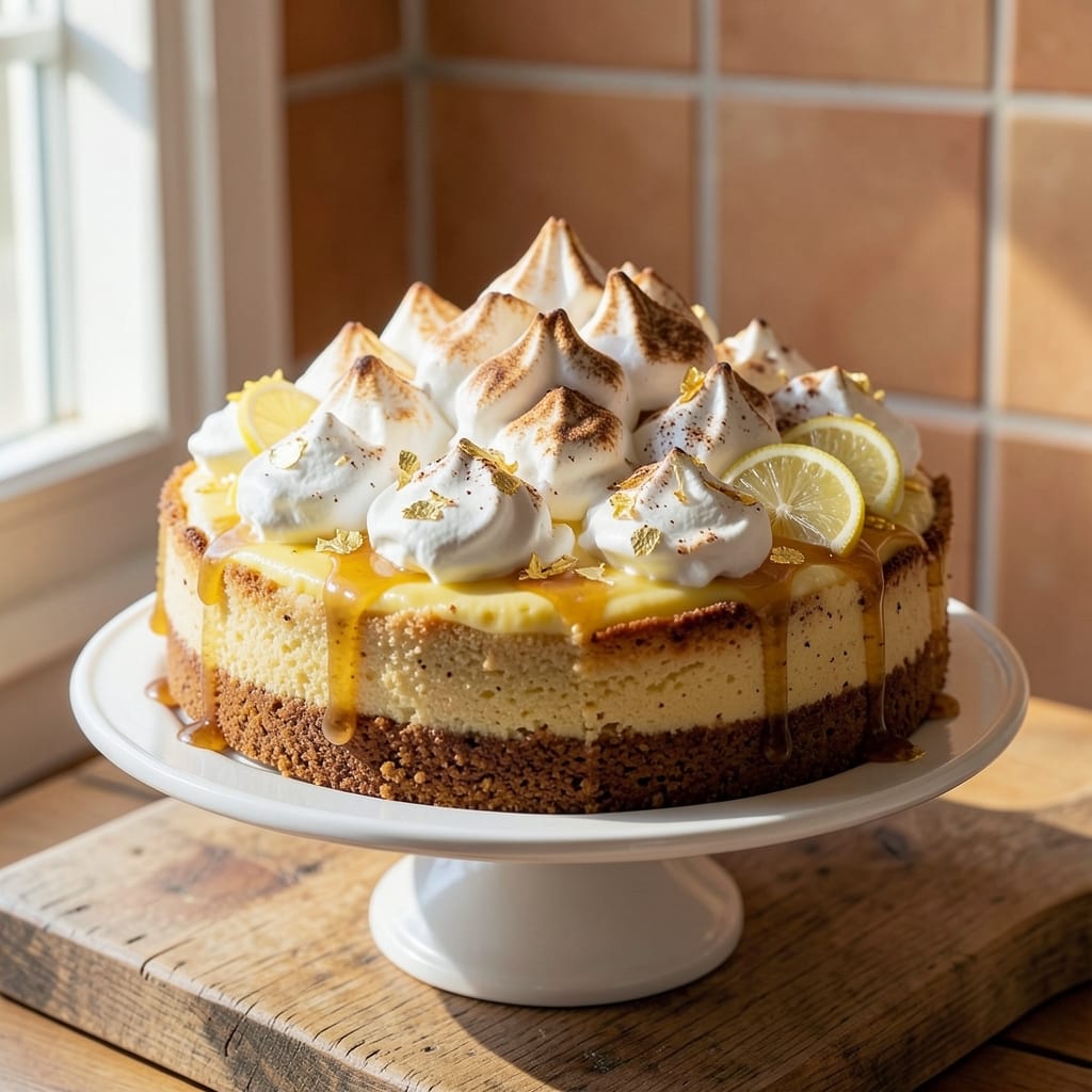 Amalfi Lemon Meringue Cheesecake Recipe: Citrus-Kissed Crunch and Cloud-Top Elegance