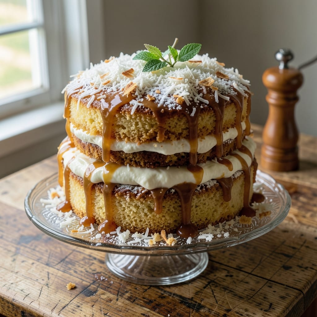 1950s Old-Fashioned Coconut Cake Recipe: Vintage Spice and Fluffy Layers