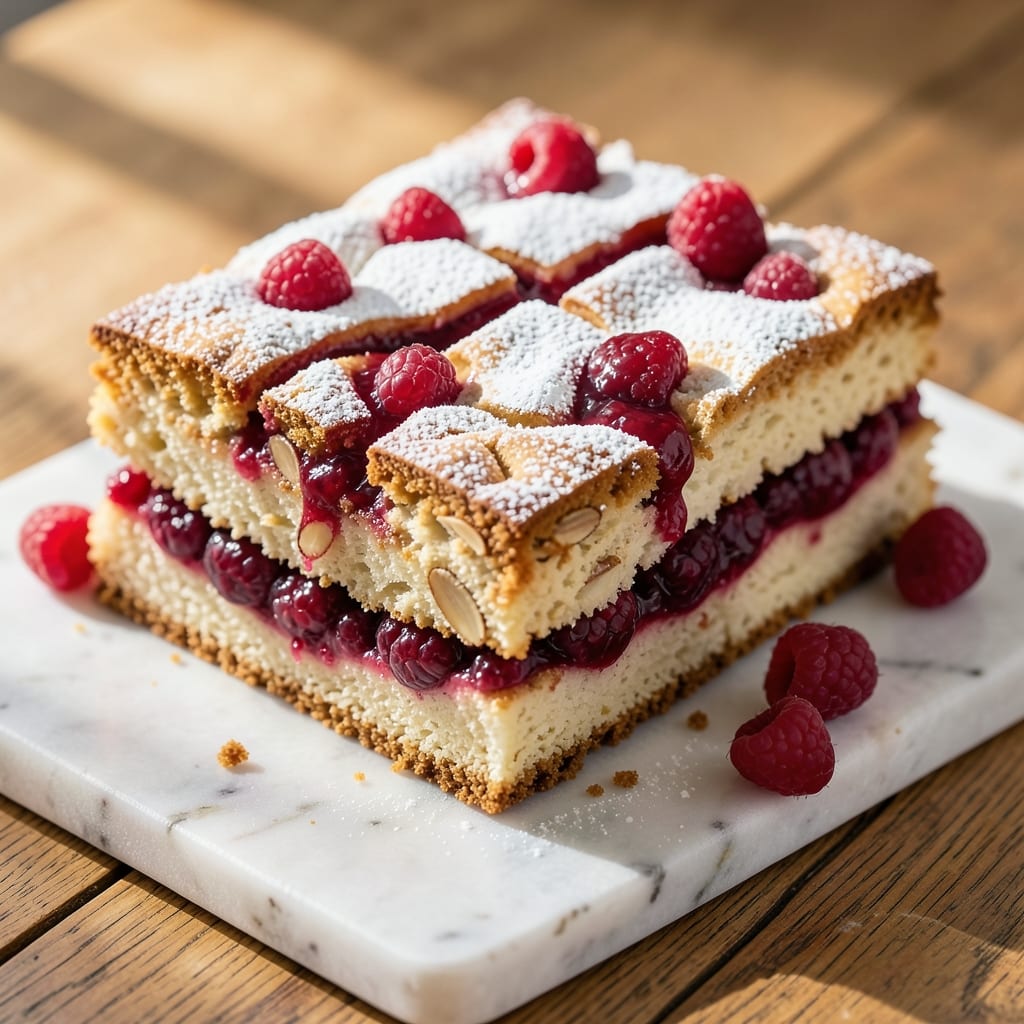 Almond Cake with Raspberry Filling Recipe: Nutty Base Meets Tart Berry Bliss