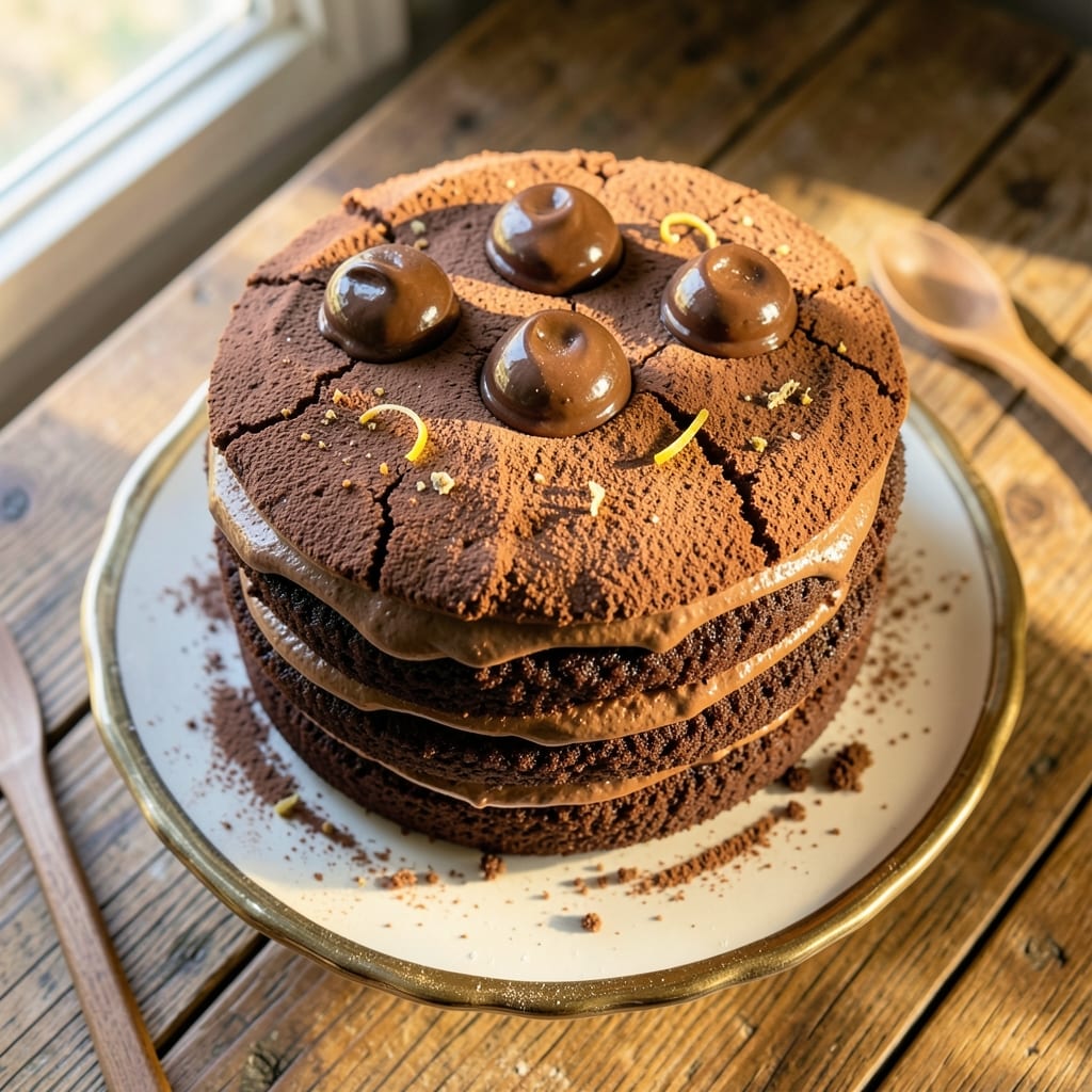 1950s Chocolate Cake Recipe: Buttery Layers and Moist Vanilla Core
