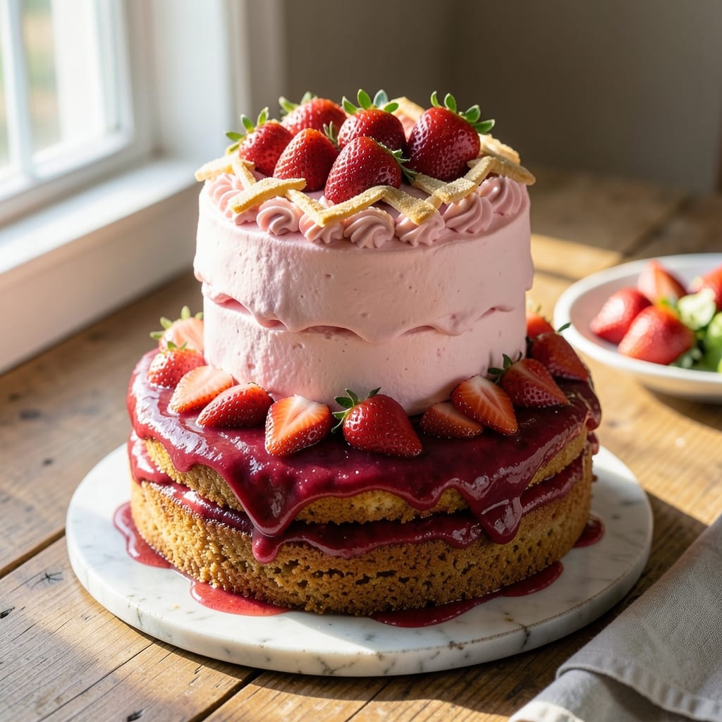 Alison Roman's Strawberry Cake Recipe: Bright Red Layers with Vanilla Bean Magic