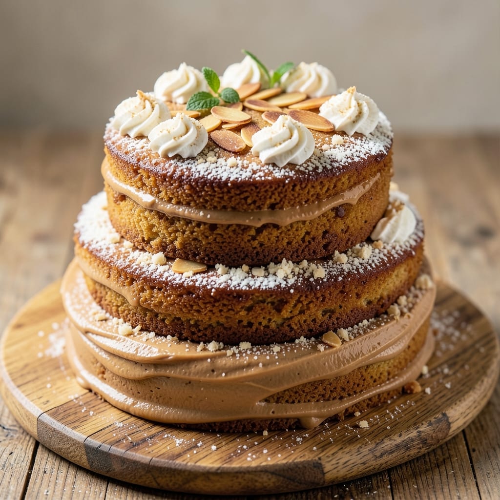 Almond Essence Cake Recipe: Marzipan-Inspired Layers with Toasted Crunch