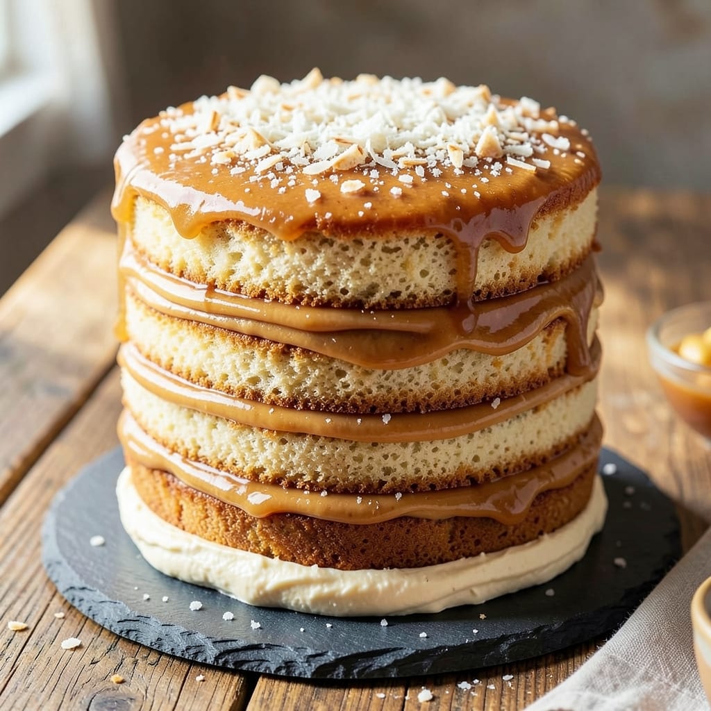 8 Layer Honey Cake Recipe Medovik: Vanilla-Soaked Layers and Crunchy Almond Top