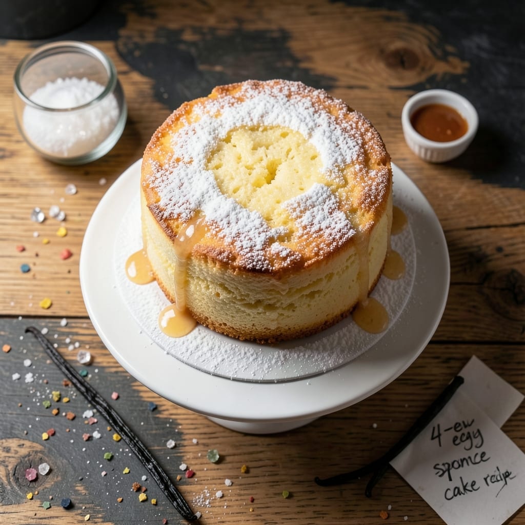 4 Egg Sponge Cake Recipe: Light-as-Air Layers Without a Mixer