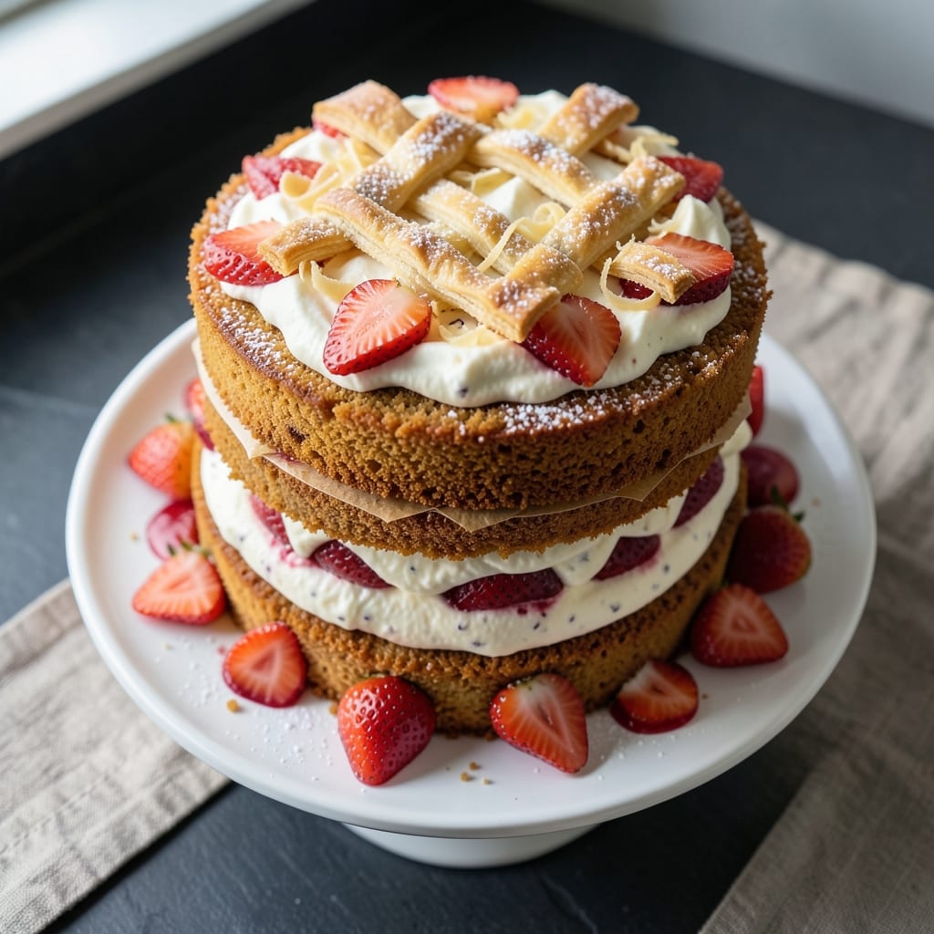 Ambrosia Bakery Strawberry Cake Recipe: Layered Vanilla Swirls with Bursting Fruit Jewels