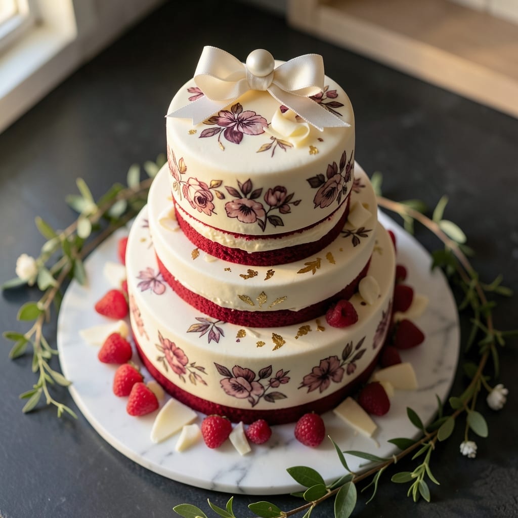 3 Tier Red Velvet Wedding Cake Recipe: Velvety Layers and Cream Cheese Frosting Towers
