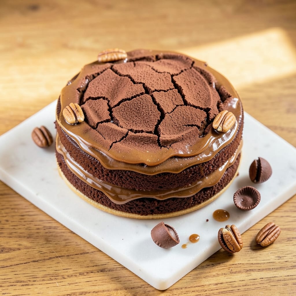 5 Star German Chocolate Cake Recipe: Pecan-Packed Layers With Gooey Caramel Swirl