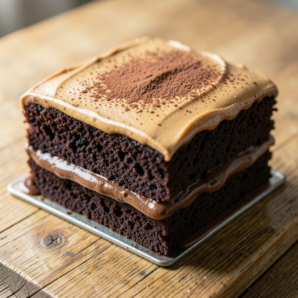 8 Square Chocolate Cake Recipe: Moist Layers With Vanilla Buttercream Frosting