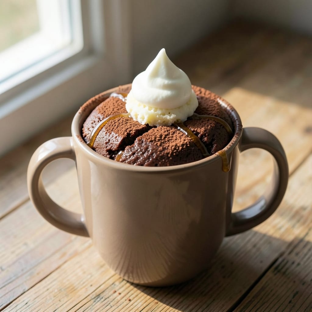 50-Calorie Mug Cake Recipe: Single-Serve Chocolate Fudge in 5 Minutes