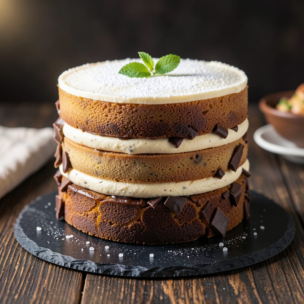 3 Layer Neapolitan Cake Recipe: Vanilla Bean Swirls and Crispy Amaretto Crust