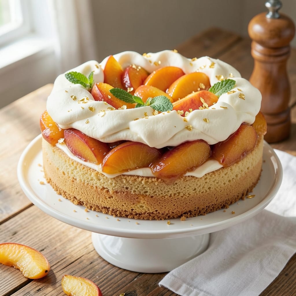 Amazing Peach Cake Recipe: Sun-Kissed Layers with Buttery Crisp Top