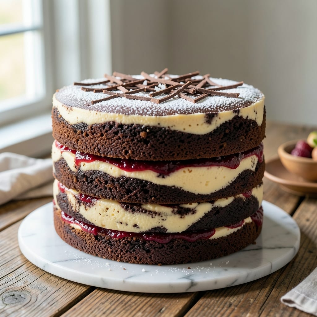 3 Layer Marble Cake Recipe: Swirled Vanilla-Chocolate Magic in One Tin