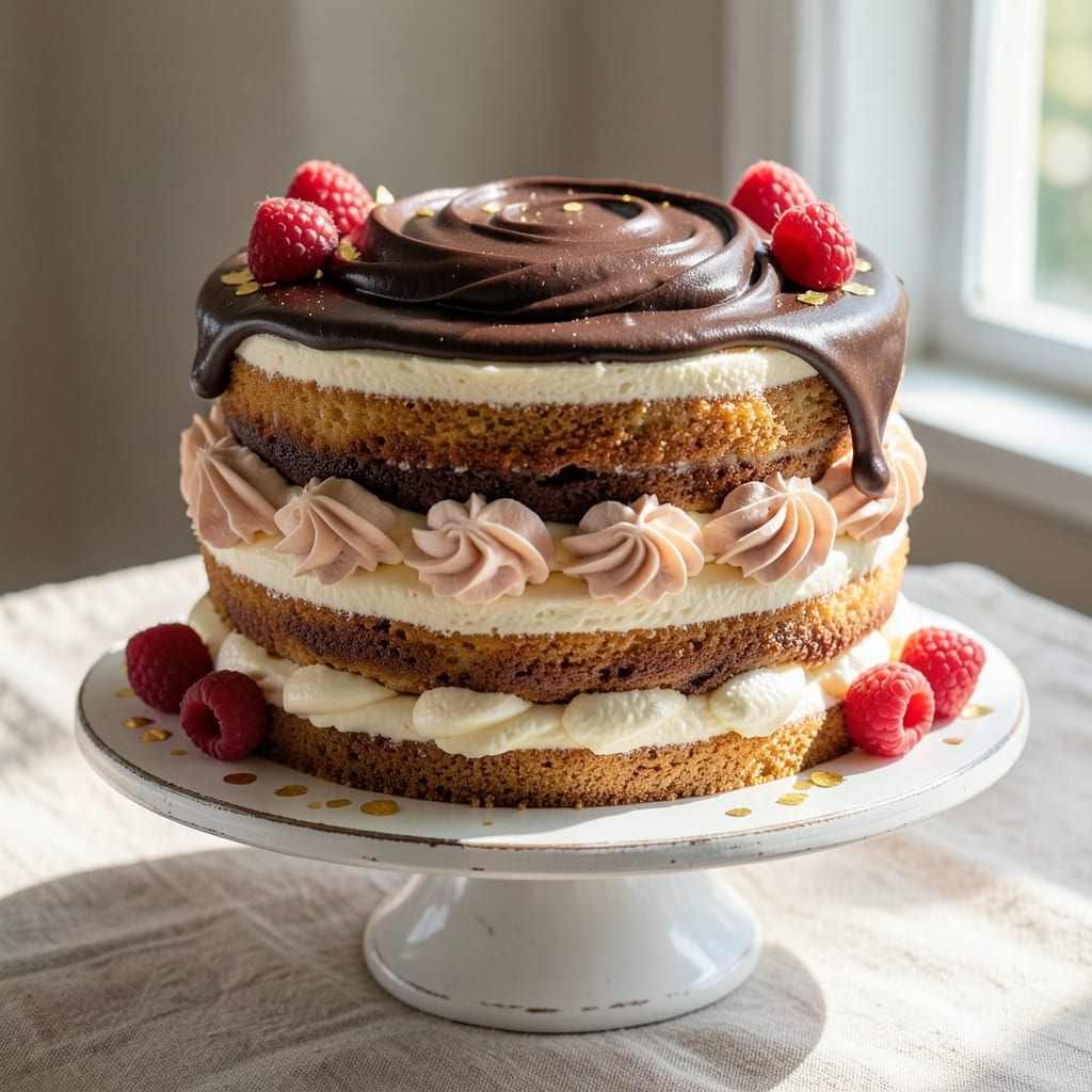 8-Inch Birthday Cake Recipe: Vanilla Bean Swirls and Buttery Streusel Top