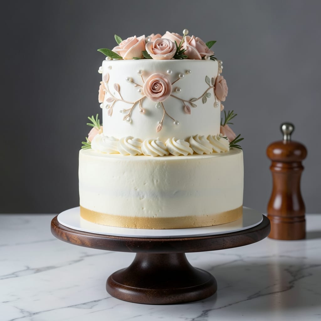 2 Tier Wedding Cake Recipe: Elegant Layers With Crispy Fondant Finish