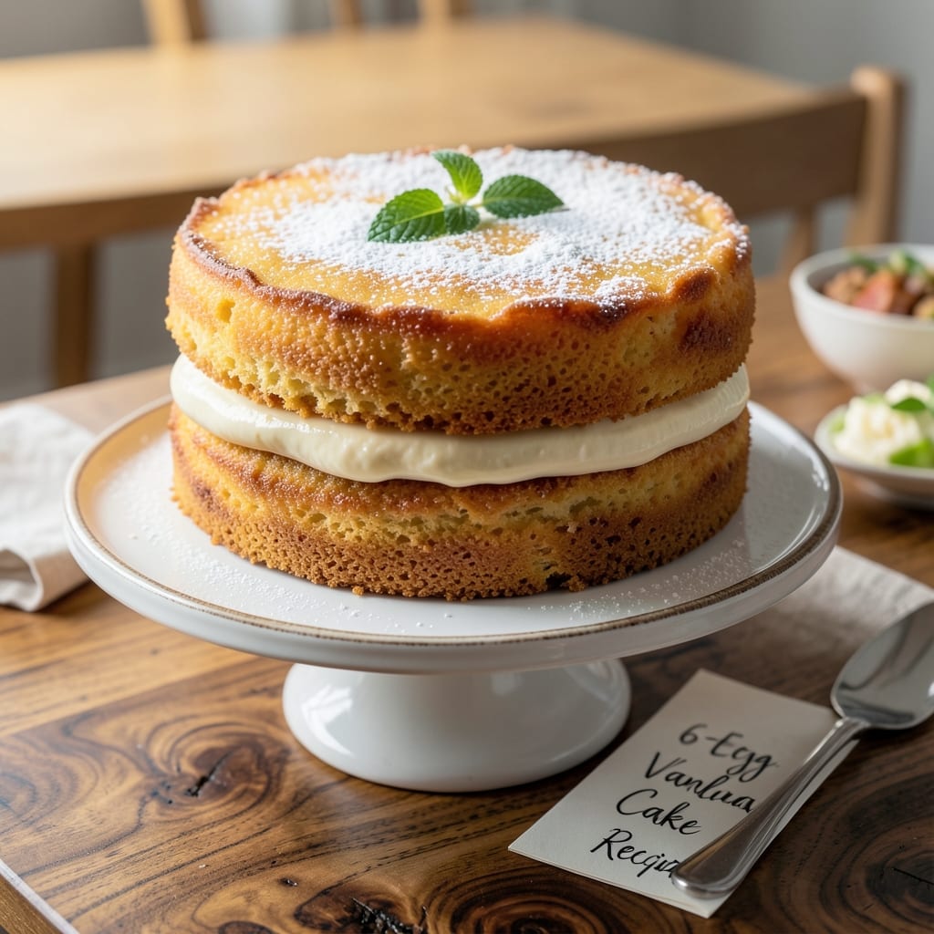 6 Egg Vanilla Cake Recipe: Ultra-Moist Layers with Buttery Vanilla Frosting