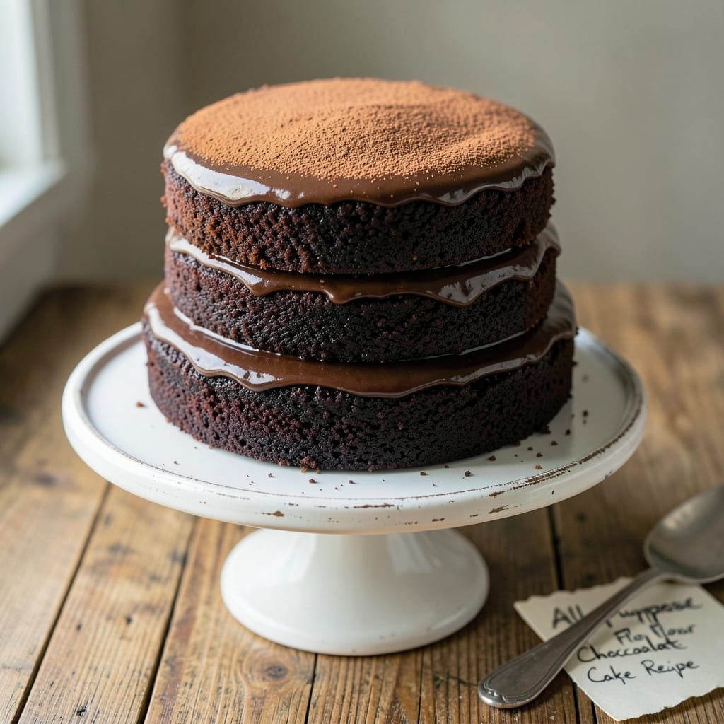 All-Purpose Flour Chocolate Cake Recipe: Moist Crumb and Buttery Swirls