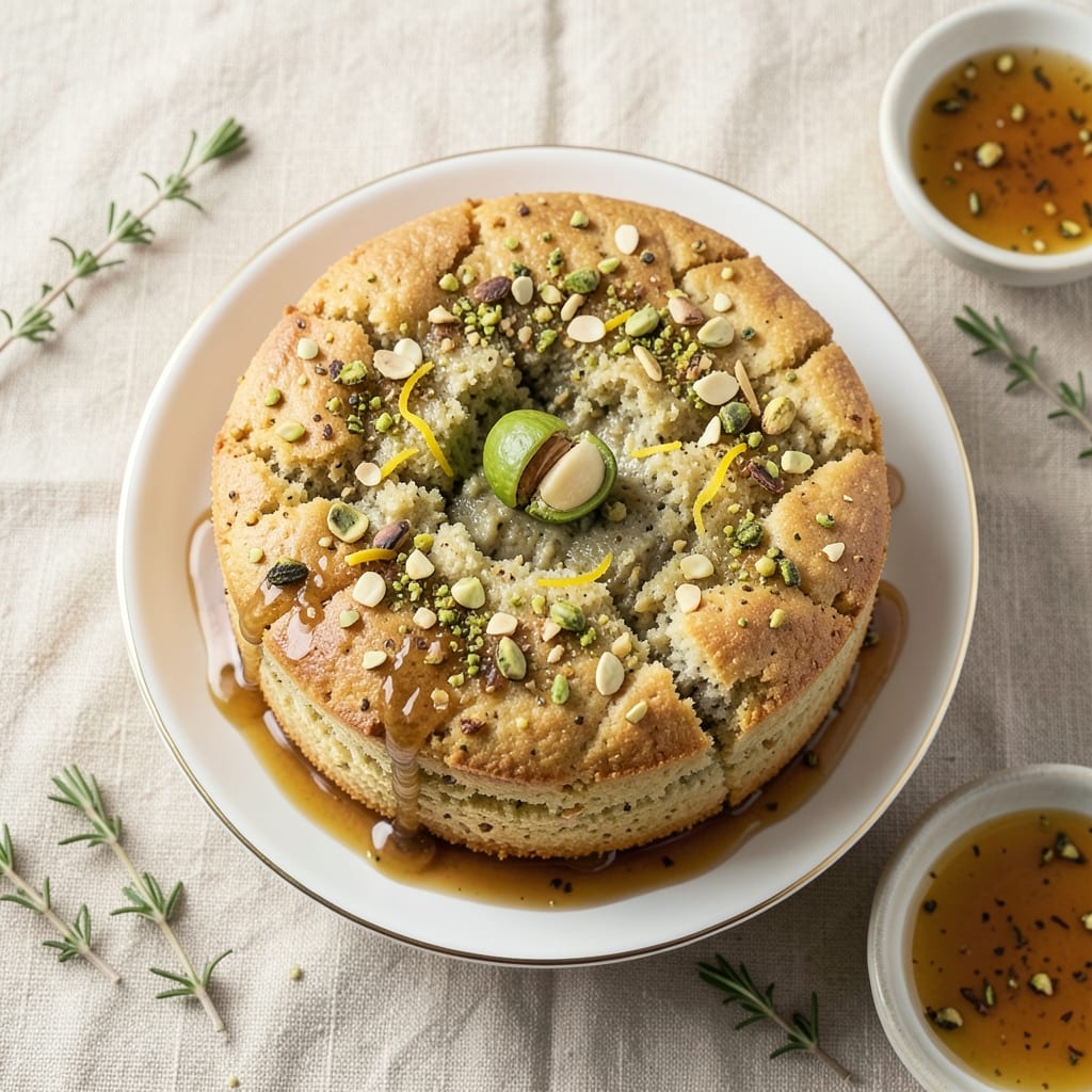 Almond Flour Pistachio Cake Recipe: Nutty-Crunchy Layers with Vanilla Kissed Frosting