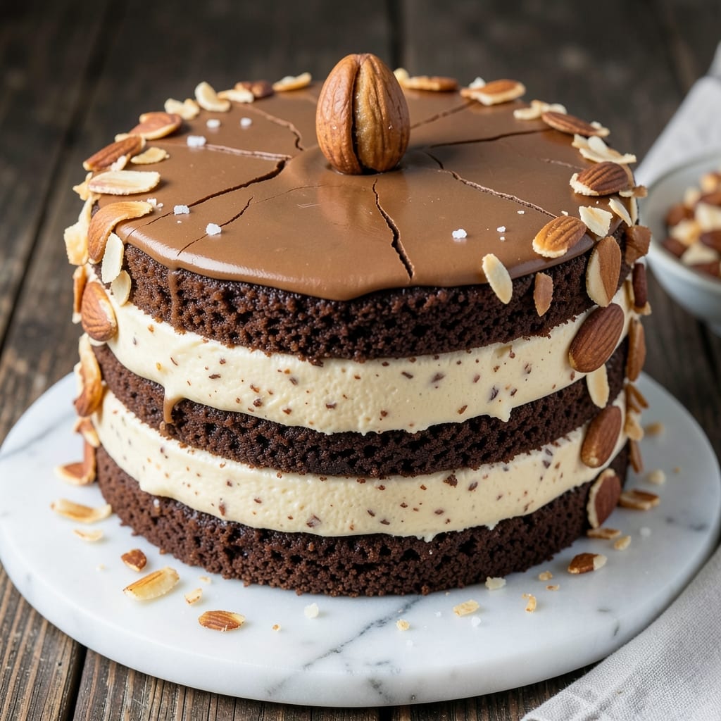 Almond Joy Layer Cake Recipe: Boozy Coconut Swirls and Toasted Nut Magic
