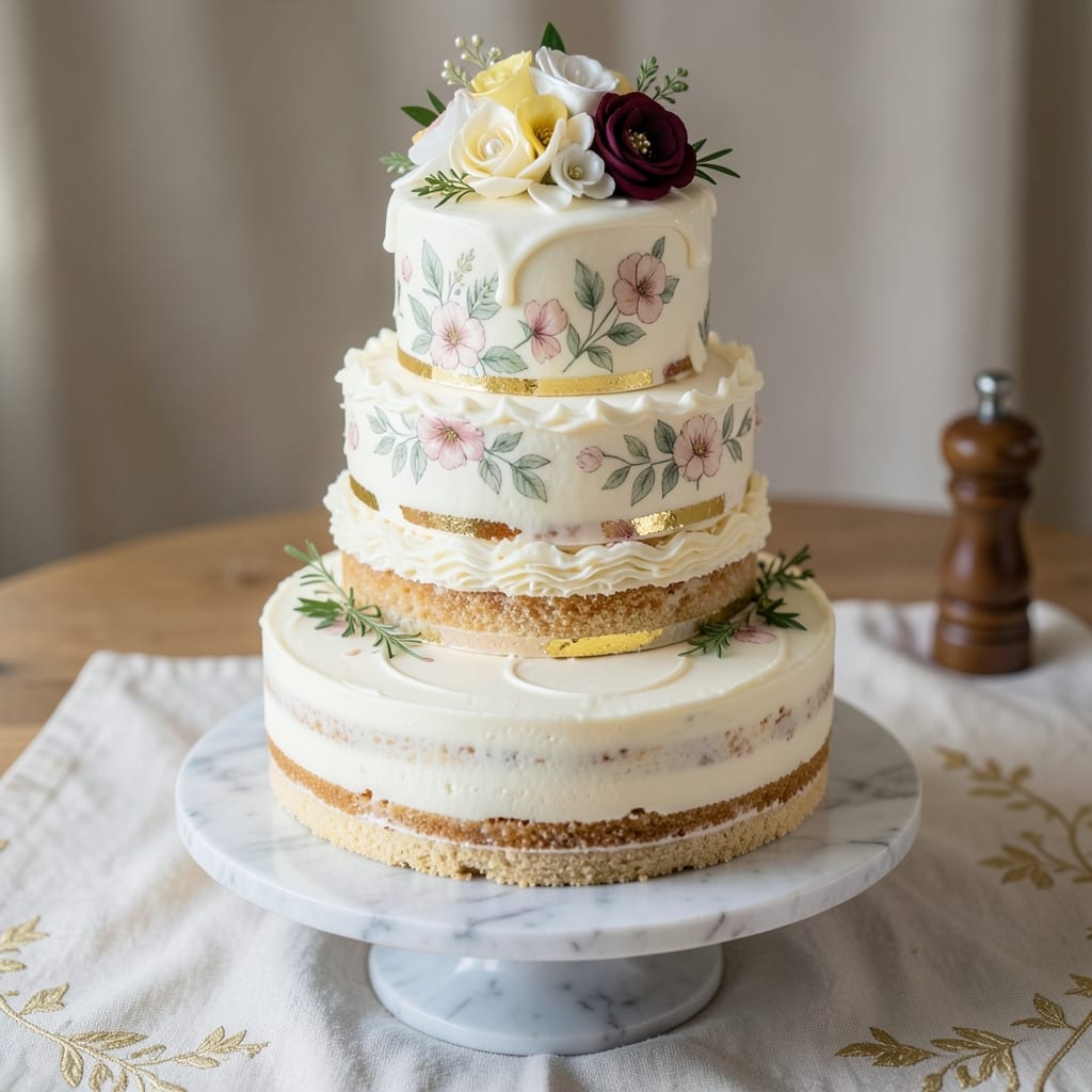 3 Tier Wedding Cake Recipe: Elegant Layers With Crispy Crusts and Light Fillings