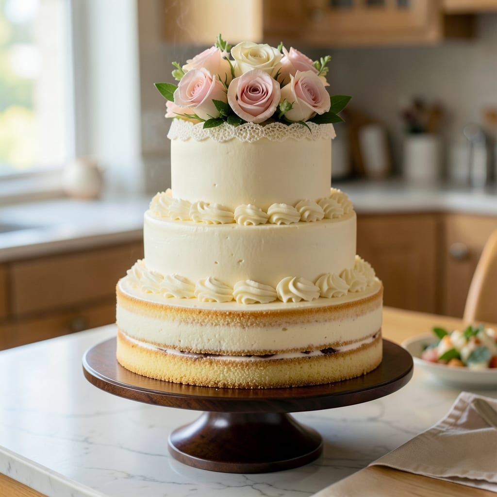 8-Inch Wedding Cake Recipe: Tiered Elegance With Buttery Fondant Finish