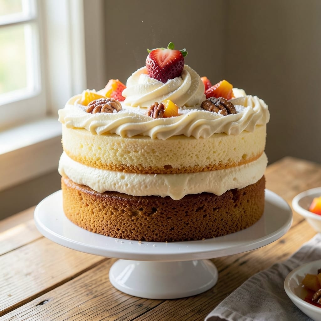 2 Layer Hummingbird Cake Recipe: Tropical Layers With Pineapple-Pecan Crunch