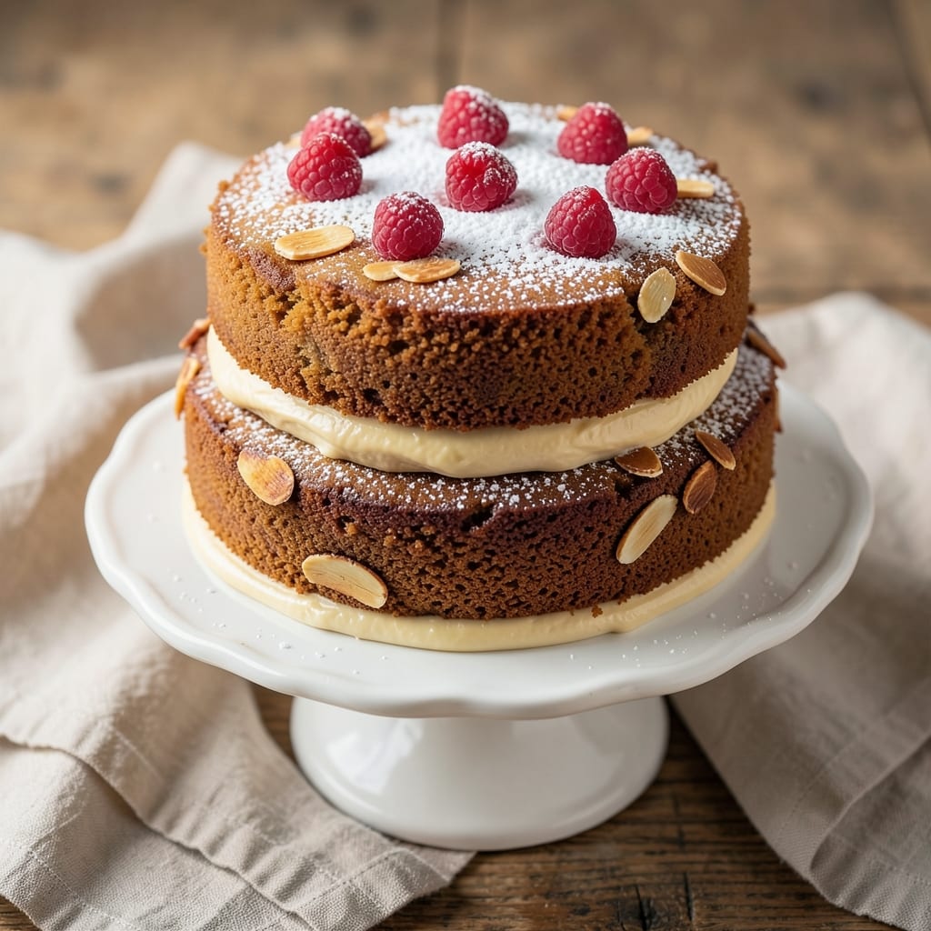 Amber Cake Recipe: Buttery Vanilla Swirls With Toasted Almond Crunch