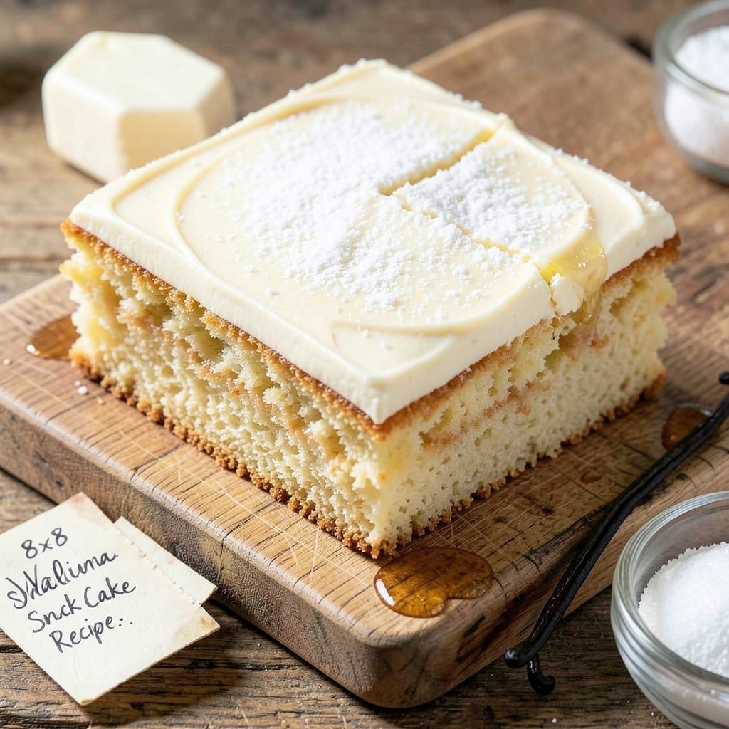 8x8 Vanilla Snack Cakes Recipe: Triple-Layer Height With Buttery Frosting Stability