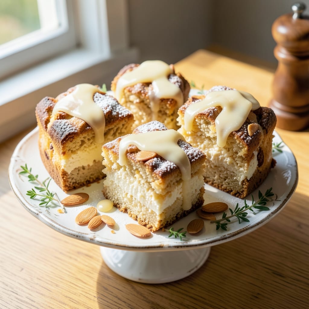 Almond Ricotta Tea Cakes Recipe: Delicate Crunch Meets Creamy Vanilla Swirls