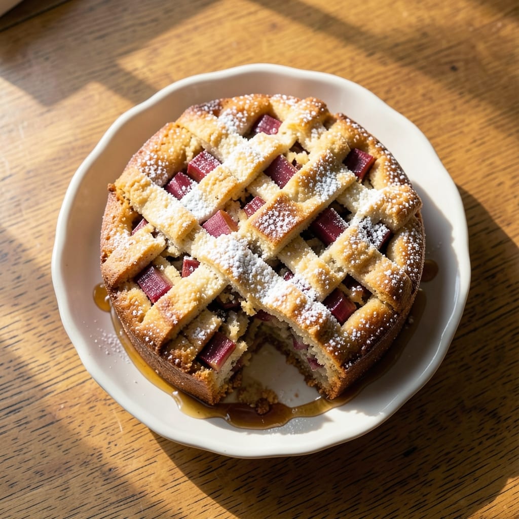 Almond Rhubarb Cake Delight Recipe: Tart-Sweet Balance With Crispy Top