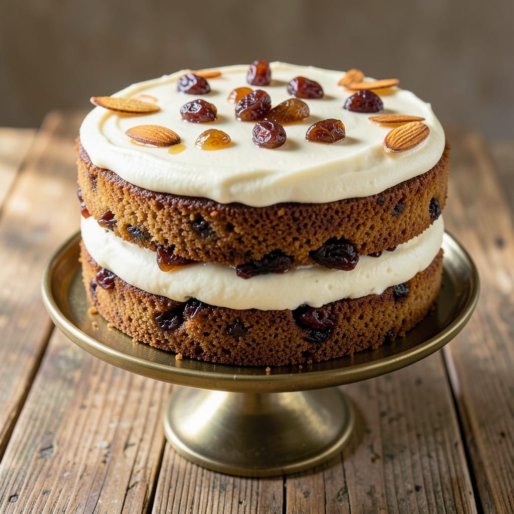 Amazin Raisin Cake Recipe: Boozy Vanilla Swirls and Fudgy Layers